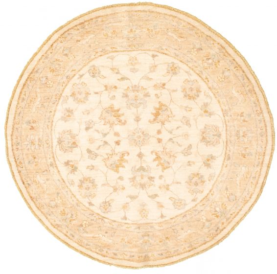 Afghan Chobi Finest 4'1" x 4'1" Hand-knotted Wool Rug 