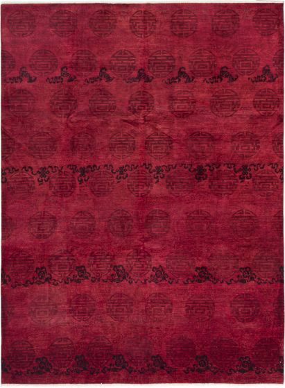 Indian Vibrance 9'9" x 13'2" Hand-knotted Wool Rug 