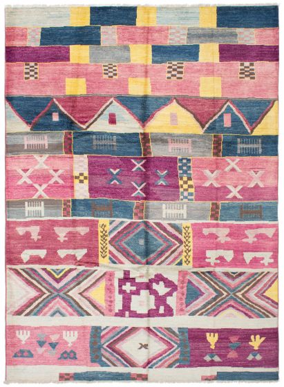 Indian Shalimar 9'2" x 12'6" Hand-knotted Wool Rug 