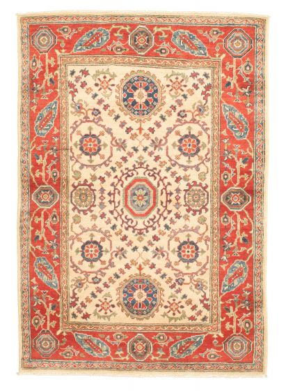 Afghan Finest Ghazni 4'0" x 5'9" Hand-knotted Wool Rug 