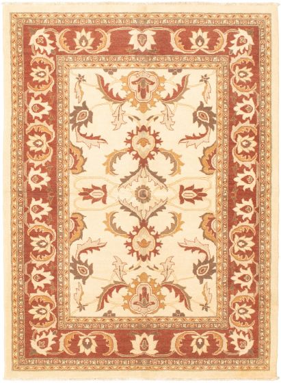Afghan Chobi Finest 6'1" x 9'3" Hand-knotted Wool Rug 