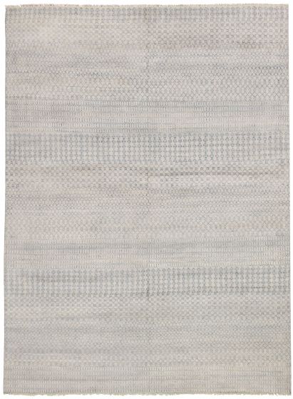 Indian Silk Shadow 8'9" x 11'10" Hand-knotted Silk, Wool Rug 