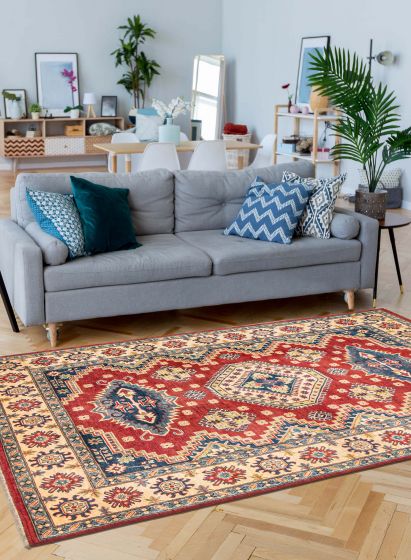 Afghan Finest Ghazni 6'6" x 9'11" Hand-knotted Wool Rug 