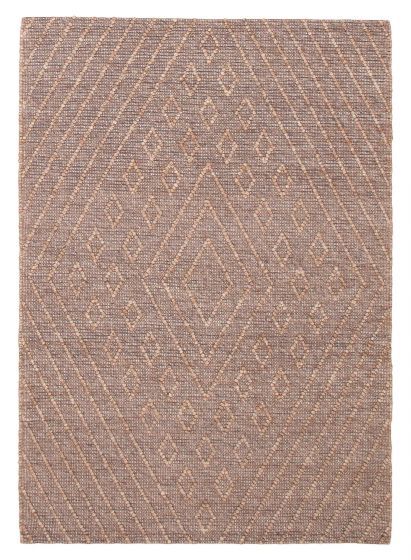 Indian Sienna 6'2" x 8'9" Braid weave Wool Rug 