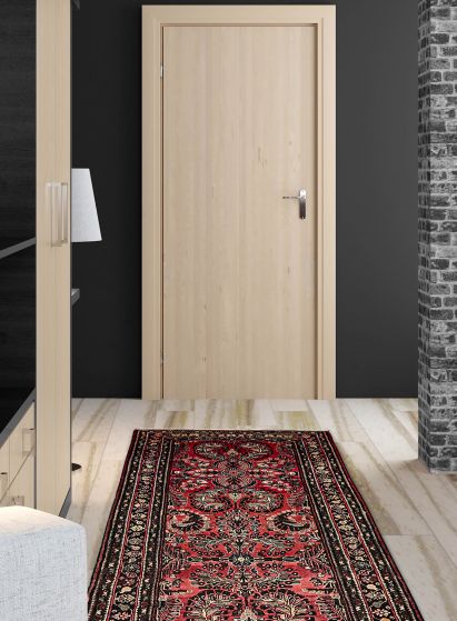 Persian Style 3'10" x 14'3" Hand-knotted Wool Runner Rug 