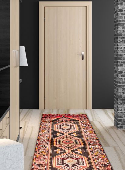 Persian Style 3'3" x 9'1" Hand-knotted Wool Runner Rug 