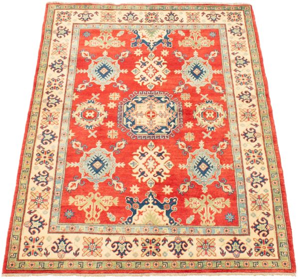 Afghan Finest Ghazni 5'0" x 6'9" Hand-knotted Wool Rug 