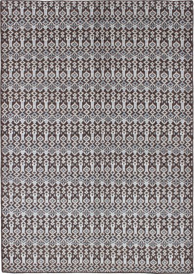 Indian La Seda 5'3" x 7'5" Hand-knotted Wool & Silk Rug 