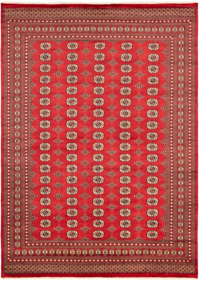 Pakistani Finest Peshawar Bokhara 9'1" x 12'6" Hand-knotted Wool Rug 