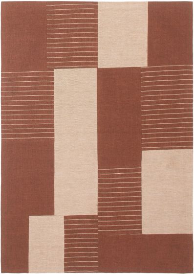 Indian Collage 4'7" x 6'7" Handmade Chenille Rug 