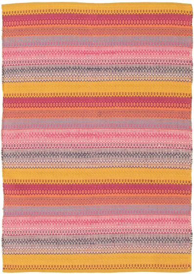 Turkish Bold and Colorful 4'0" x 5'10" Flat-Weave Wool Kilim 
