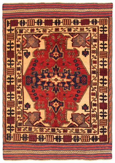Afghan Tajik Caucasian 4'3" x 6'1" Hand-knotted Wool Rug 
