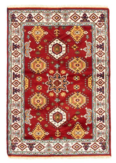 Indian Royal Kazak 4'7" x 6'8" Hand-knotted Wool Rug 