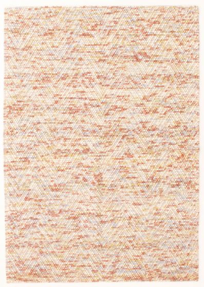 Indian Sienna 5'4" x 7'8" Braided Weave Wool Rug 