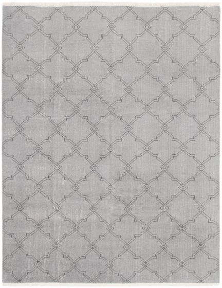 Indian Arlequin 8'0" x 10'1" Hand-knotted Wool Rug 