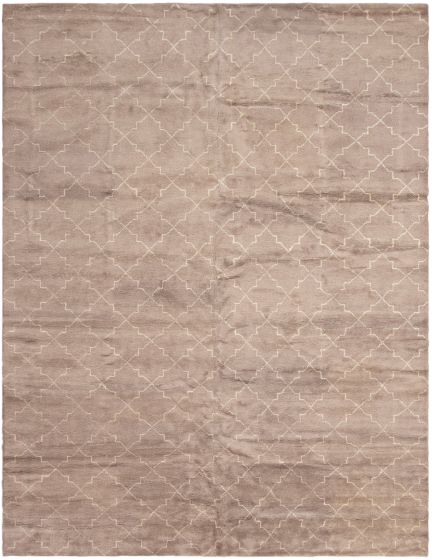 Indian Arlequin 10'4" x 13'10" Hand-knotted Wool Rug 