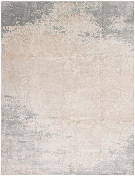 Indian Galleria 9'0" x 11'10" Hand-knotted Viscose Rug 