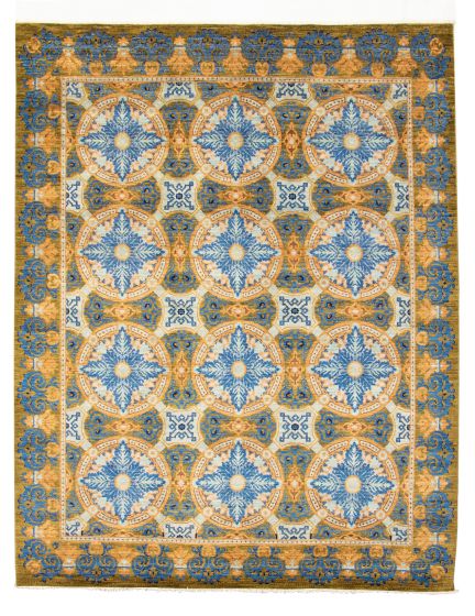 Pakistani Lahore Finest Collection 8'0" x 10'1" Hand-knotted Wool Rug 