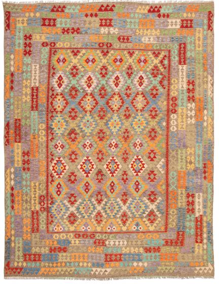 Turkish Sivas 10'0" x 13'0" Flat-Weave Wool Kilim 