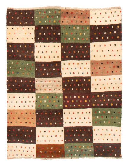 Indian Kashkuli Gabbeh 4'6" x 5'10" Hand-knotted Wool Rug