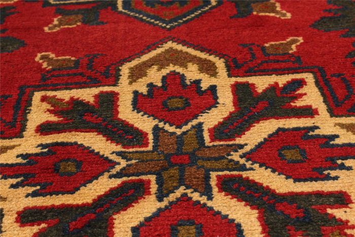 Afghan Finest Kargahi 2'10" x 9'6" Hand-knotted Wool Rug 