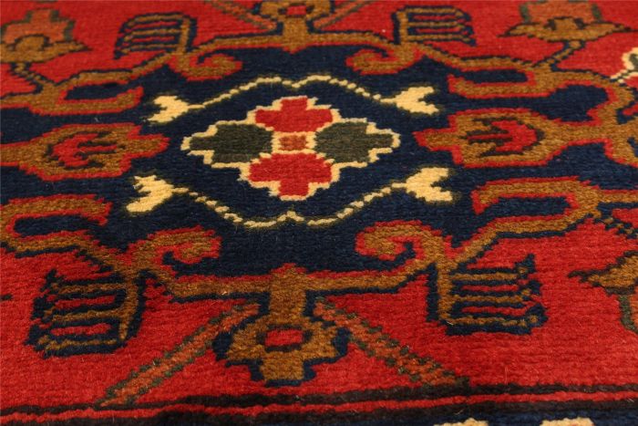 Afghan Finest Kargahi 2'11" x 9'9" Hand-knotted Wool Rug 
