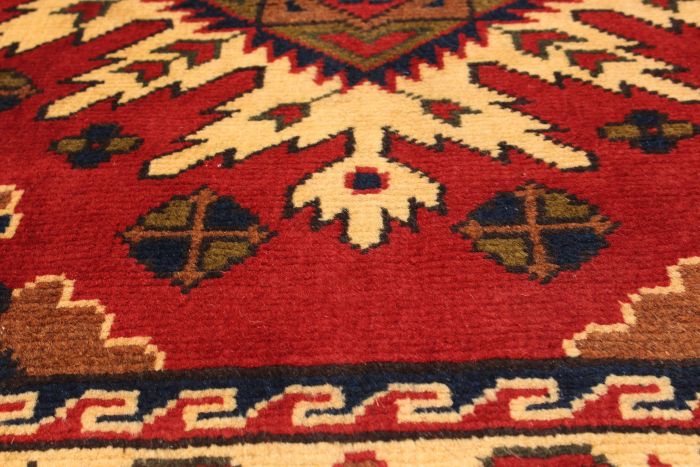 Afghan Finest Kargahi 2'10" x 10'0" Hand-knotted Wool Rug 