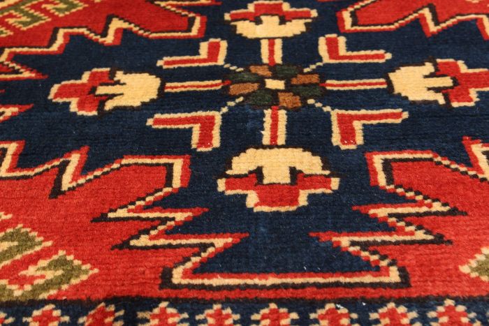 Afghan Finest Kargahi 2'9" x 10'5" Hand-knotted Wool Rug 