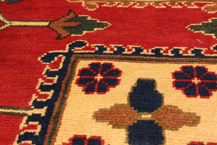 Afghan Finest Kargahi 2'11" x 9'4" Hand-knotted Wool Rug 