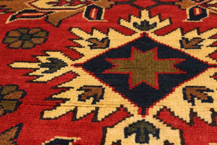 Afghan Finest Kargahi 2'9" x 9'9" Hand-knotted Wool Rug 