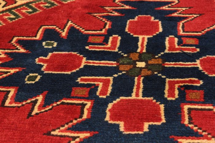 Afghan Finest Kargahi 2'11" x 9'9" Hand-knotted Wool Rug 