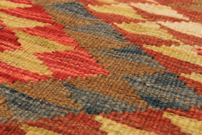 Turkish Sivas 5'1" x 8'3" Flat-Weave Wool Kilim 