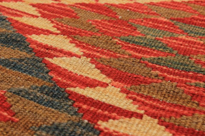 Turkish Sivas 4'11" x 8'0" Flat-Weave Wool Kilim 