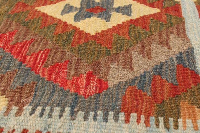 Turkish Sivas 4'11" x 7'6" Flat-Weave Wool Kilim 