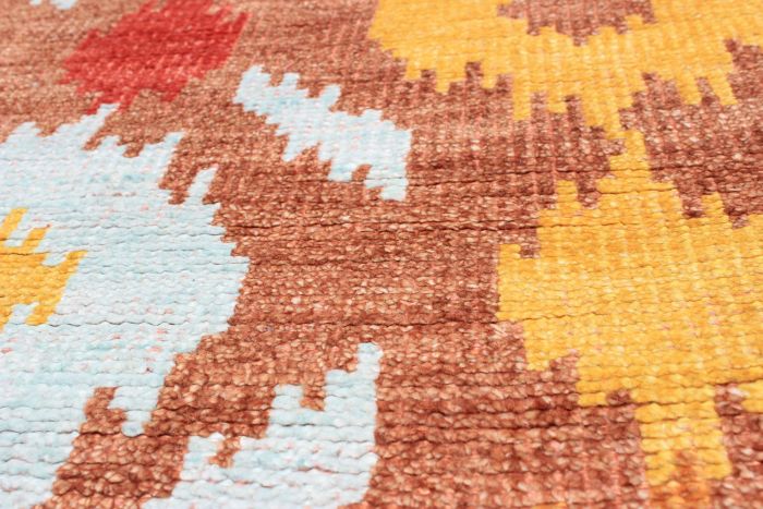Indian Jules Oushak 4'10" x 7'10" Hand-knotted Silk Rug 