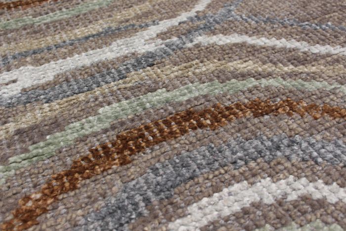 Tapis la seda 5'2" x 8'0" en laine & soie artificielle
