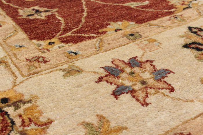 Indian Chobi Twisted 6'4" x 9'1" Hand-knotted Wool Rug 