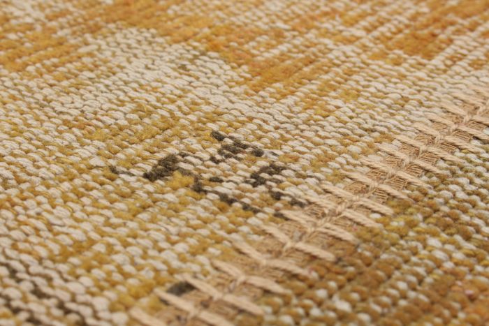 Turkish Color Transition Patchwork 5'2" x 7'10" Hand-knotted Wool Rug 