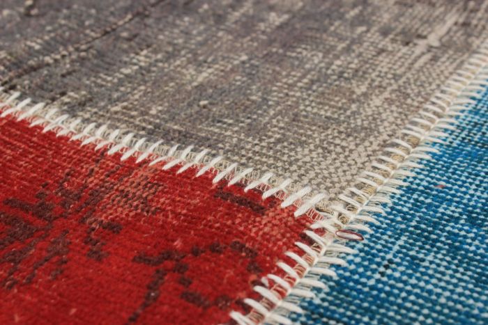 Turkish Color Transition Patchwork I 5'7" x 8'0" Hand-knotted Wool Rug 