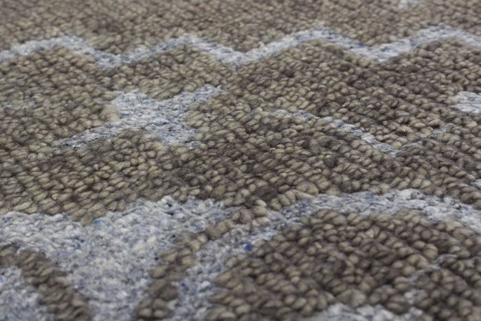 Indian La Seda 6'0" x 8'11" Hand-knotted Silk, Wool Rug 