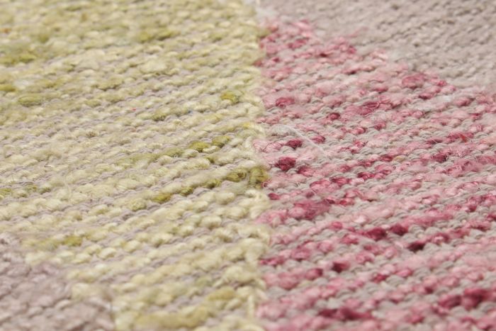 Indian Sedona 5'0" x 7'4" Flat-Weave Silk, Wool Kilim 