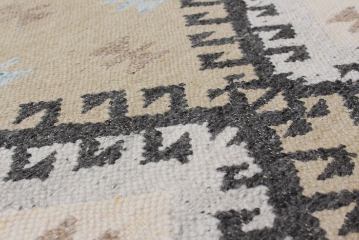Turkish Izmir FW 4'10" x 7'11" Flat-Weave Wool Kilim 