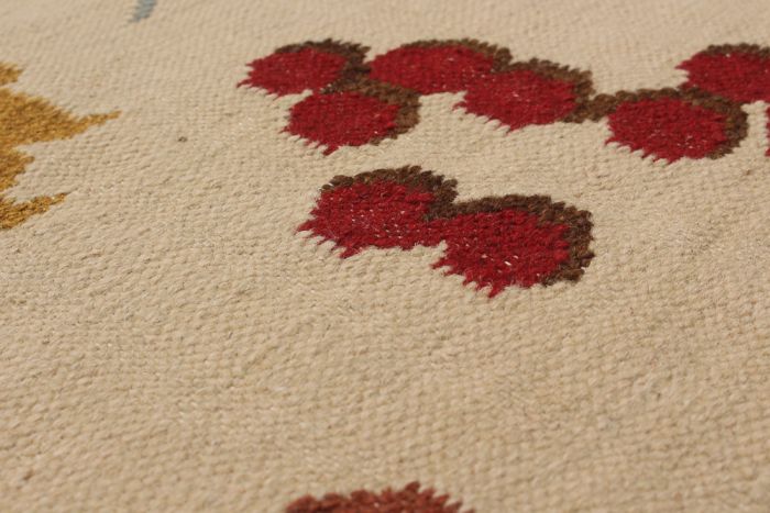 Turkish Izmir FW 4'0" x 5'10" Flat-Weave Wool Kilim 