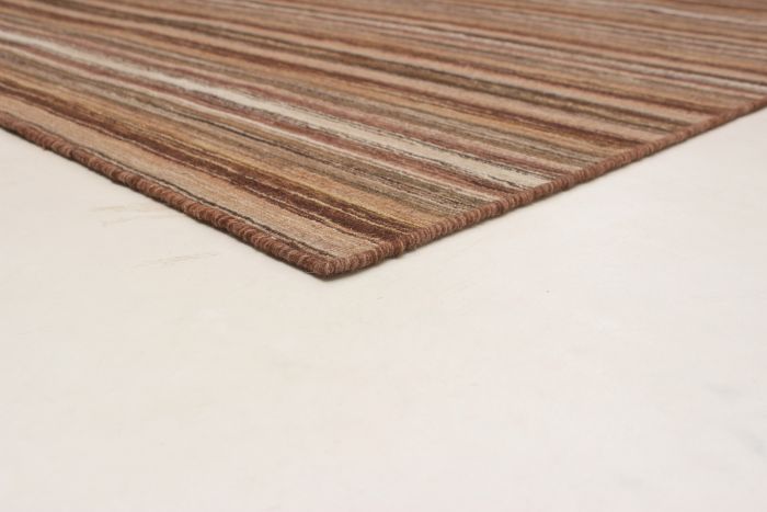 Indian Manhattan 4'11" x 7'10" Flat-Weave Wool Kilim 