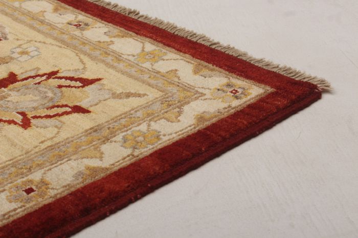 Afghan Chobi Finest 9'2" x 12'0" Hand-knotted Wool Dark Red Rug