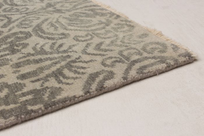 Indian Finest Oushak 9'0" x 11'9" Hand-knotted Wool Light Khaki Rug