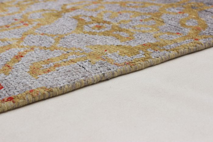 Indian Jules Oushak 5'2" x 7'5" Hand-knotted Silk Rug 