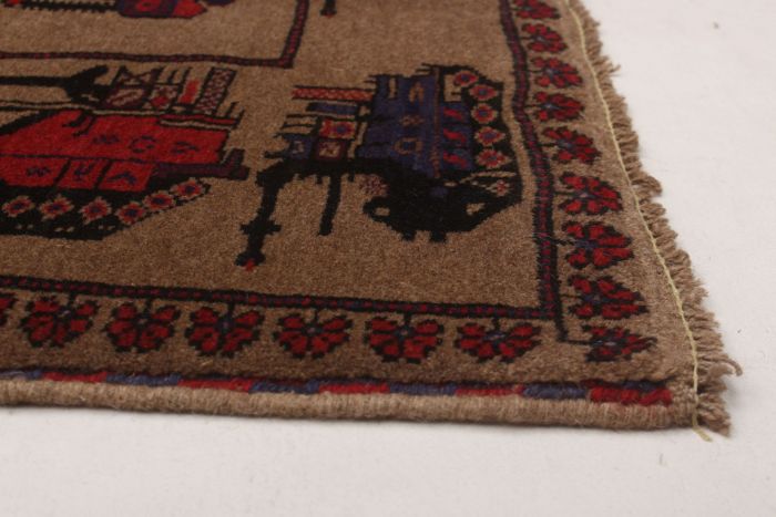 Afghan Rare War 6'11" x 9'10" Hand-knotted Wool Rug 