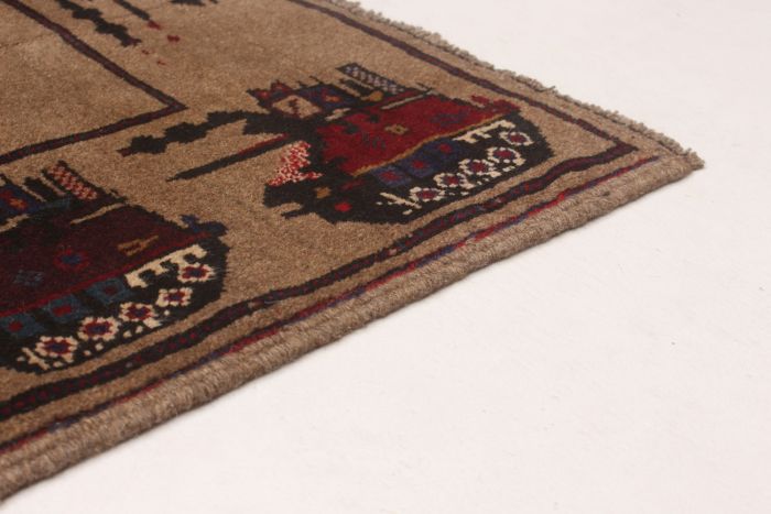 Afghan Rare War 6'6" x 9'3" Hand-knotted Wool Rug 