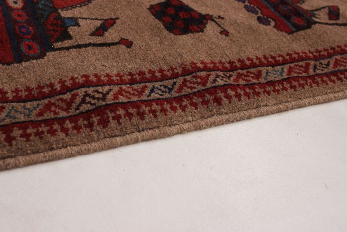 Afghan Rare War 3'0" x 4'9" Hand-knotted Wool Rug 